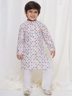 **Specifications : Please visit our brand store** https://www.etsy.com/in-en/shop/AJDezines?ref=seller-platform-mcnav Specially handcrafted clothing for the perfect look and comfort for the festive season Fabric Detail : Kurta - Pure Cotton, Pyjama - Pure Cotton Sales Package : - 1 Kurta, 1 Pyjama | |Style:- Kurta Pyjama Set For Boys Kurta Feature - Pure Cotton, Animal Printed, Long Sleeve, Round Neck, Straight Hem, Button Closure Pyjama Feature - Solid Pattern and Elasticated Slip on Closure. O Festive Printed Motifs Pant Set For Eid, Festive Pant Set With Printed Motifs For Eid, Block Print Sets For Puja And Navratri, Navratri Puja Sets With Block Print, Navratri Puja Block Print Sets, Festival Pant Set With Printed Motifs And Long Sleeves, Festive Multicolor Kalamkari Print Churidar, Block Print Sets For Puja And Eid, Festive Block Print Sets For Puja