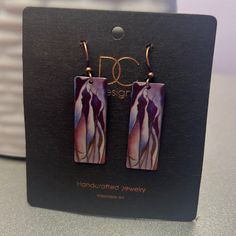 Handcrafted By Dc Designs Made In America Each One Unique Beautiful Earrings #103c Everyday Artsy Earrings, Earrings Color, Made In America, In America, Color Purple, Beautiful Earrings, Dangle Earrings, Jewelry Earrings, Women Jewelry