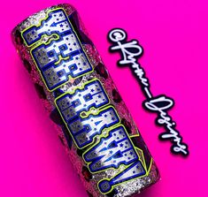 a candy bar with the words happy birthday on it and an image of a pink background