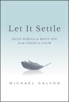 the book cover for let it setle by michael galon, with an image of a