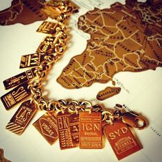 ✈ Jet Set Candy Gold Luggage Tag Charms Featuring Airport IATA Codes. These gold travel charms are the perfect travel-themed jewelry. Pictured here are luggage tag charms for LAX (Los Angeles), LAS (Las Vegas), SYD (Sydney), ICN (Seoul), BKK (Bangkok), SIN (Singapore), CPT (Cape Town), LHR (London), AMS (Amsterdam), CDG (Paris) ✈ Airport Codes, Jet Set Style, Travel Luggage Set, Airport Pictures, Travel Charms, Fade Styles, Travel Wallpaper, Singapore Travel, Travel Souvenirs