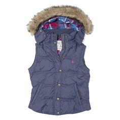 JACK WILLS Parka Puffer Gilet Blue Womens UK 8 Puffer Gilet, Jack Wills, Parka, Puffer, Second Hand, Cuff, Women Accessories, Signs, Collar