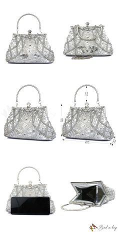 BirdinBag – Small Red Sequin Square Decor Bag with Top Handle – Bird in Bag Large Capacity Crossbody Clutch, Large Capacity Handheld Evening Bag For Formal Occasions, Elegant Single Handle Satchel Bag, Formal Top Handle Clutch With Large Capacity, Silver Party Satchel With Detachable Strap, Party Silver Satchel With Detachable Strap, Large Capacity Evening Shoulder Bag, Silver Top Handle Shoulder Bag With Large Capacity, Silver Satchel With Detachable Strap For Party