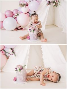 Fun First Birthday Ideas, Teepee Cake Smash, First Birthday Ideas, First Birthday Photoshoot, Birthday Photoshoot Ideas