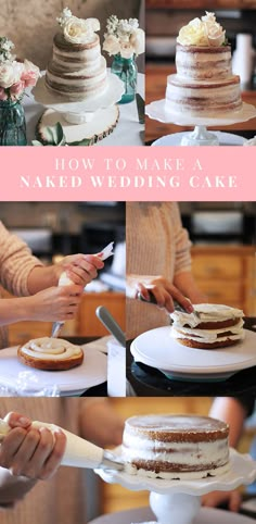 how to make a naked wedding cake