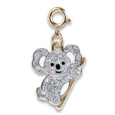 Gold Glitter Koala Charm - shopcharm-it Unicorn Pinata, Charm It, Derby Fascinator, The Body Book, Bootie Sandals, Jewelry Kits, Holiday Earring, Disney Jewelry, Cute Charms