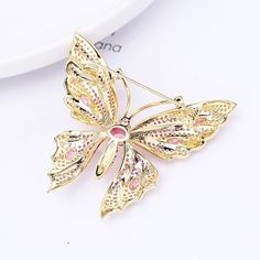 Brooches -Copper Inlaid Cubic Zirconia Lovely Temperament Butterfly Brooch Fashion Women's Coat Suit Pin Accessories Gift Style: Vintage Shape\pattern: Animal Metals Type: copper Material: Cubic Zirconia Item Type: Brooches Gender: Unisex Fine or Fashion: Fashion Brooches Type: Brooches Model Number:1005005020881041 Pin Accessories, Brooch Fashion, Suit Pin, Coat Suit, Coat Women Fashion, Animal Brooch, Cute Butterfly, Pattern Animal, Butterfly Brooch