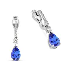 (1) Pear Shaped Electric Blue Tanzanite Drop Earrings – Savransky Private Jeweler Tanzanite Drop Earrings, Emerald Earrings Drop, Tanzanite Earrings, Blue Tanzanite, Orange Sapphire, Emerald Earrings, Tennis Bracelet Diamond, Sapphire Earrings, Dangling Earrings