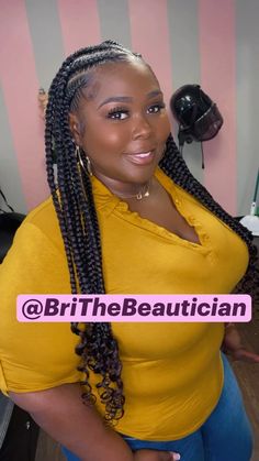 Beautiful Braid Styles, Braided Ponytail With Wavy Hair, Large Knotless Box Braids Hairstyles, Breads Hair Hairstyles, Big Plaits Box Braids, Makeba Braids Styles, Half Knotless Braids, Unique Hairstyles For Black Women, Braids For Black Women Cornrows