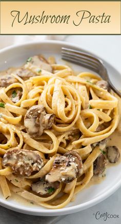 Mushroom pasta with fettucine pasta in a mushroom cream sauce. White Wine Reduction Sauce, White Wine Reduction, Wine Reduction Sauce, Reduction Sauce, Hearty Recipes, Cozy Cook, High Potassium Foods, Potassium Foods, Mushroom Recipes Pasta