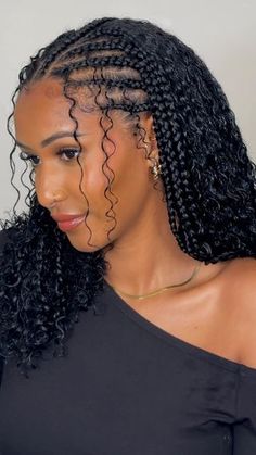 African American Boho Style, French Curl Crochet Braids, Canerow Styles, Front Braids With Curly Hair, Freeze Hairstyles, Protective Curly Hairstyles, Natural Hair Styles Curly, Crochet Straight Hair, Hairstyle For Natural Hair