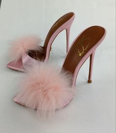 Heeled Sandals Outfit, Pink Satin Heels, Heeled Slippers, Pretty Heels, Mule Heels, Dr Shoes, Fashion Shoes Heels, Shoes Heels Classy, Cute Shoes Heels