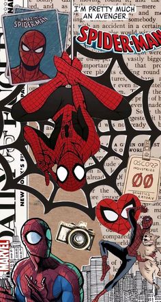 the cover to spider - man, an animated comic book with many different characters on it