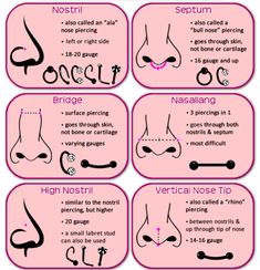 the different types of nose shapes and how they are used for each type of nose