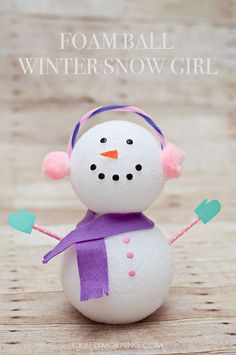 Winter Snowman Craft, Styrofoam Ball Crafts, Sock Snowman Craft, Snowman Ideas, Holidays Crafts, Snow Globe Crafts, Crafty Morning, Globe Crafts