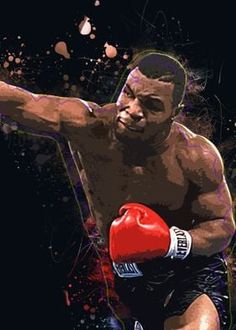 a painting of a man wearing boxing gloves