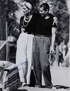 Coco Chanel with Serge Lifar, the principal dancer of Diaghilev’s Ballets Russes during its final years in the late 1920’s. black and white vintage fashion photo Venice Photos, Ballet Russe, Look Retro, Retro Mode, 1930s Fashion, Power Girl