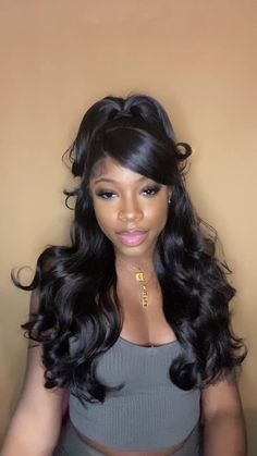 Wig Updos, Straighten Hairstyles, Fire Hairstyles, Hairstyles Latina, Luxury Hairstyles, Aesthetic Hairstyles, Sleek Ponytail Hairstyles, Frontal Wig Hairstyles, Birthday Hairstyles