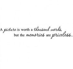 a piece of paper that has writing on it with the words price is worth a thousand words, but the memories are priceless