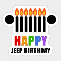 Jeep -- Choose from our vast selection of stickers to match with your favorite design to make the perfect customized sticker/decal. Perfect to put on water bottles, laptops, hard hats, and car windows. Everything from favorite TV show stickers to funny stickers. For men, women, boys, and girls. Jeep Birthday, Jeep Merchandise, Jeep Stickers, Jeep Decals, Birthday Stickers, Small Magnets, Custom Magnets, Car Window, Birthday Party Decorations