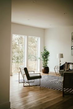 the living room is clean and ready to be used as a place for people to relax