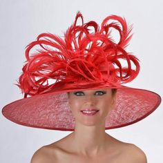 Red Dress Run, Derby Time, Red Hat Ladies, Pink Hats, Large Hat, Ky Derby, Derby Hats Fascinators