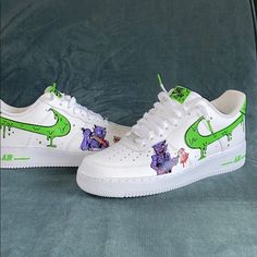 Slime Air Force 1 Hand-Painted Nike Air Force Ones By Tommy Vercetti Never Worn Brand New Size 9.5 Us Men’s Nike Air Force 1 Purple With Round Toe, Green Waterproof Sneakers For Streetwear, Hand Painted Purple Sneakers With Round Toe, Green And Purple Air Force 1, Hand Painted Green Sneakers For Streetwear, Hand Painted Air Force 1 Purple, Sporty Green Custom Sneakers Fade-resistant, Sporty Green Custom Fade-resistant Sneakers, Green Synthetic Nike Air Force 1