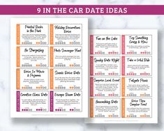 the 9 in the car date ideas printable