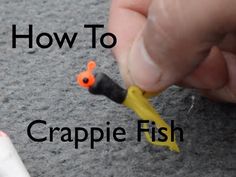 someone is trying to figure out how to crappie fish with their fingernails