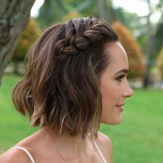 Popo Más Boho Wedding Hair, Cute Braided Hairstyles, Short Wedding Hair, Braided Hairstyles For Wedding, Braids For Short Hair, Everyday Hairstyles