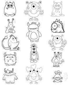 an image of monsters coloring pages