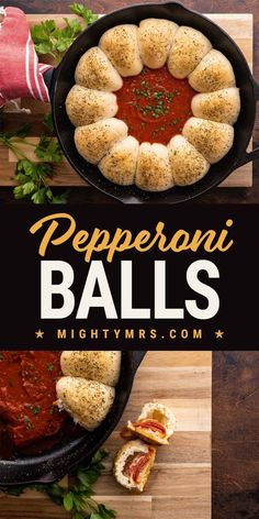 Pepperoni Balls Pepperoni Balls, Pizza Dough Balls, Pizza Ball, Frozen Bread Dough, Italian Herbs, Italian Spices, Cast Iron Skillet Recipes, Delicious Pizza, Super Easy Recipes