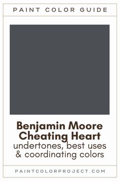 the pantone color guide for benjam moore's painting heart, including best uses and coordinating colors