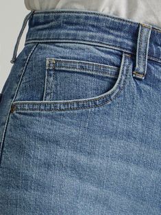 Women's Legendary Trouser Jean High Waist Jeans With Welt Pockets, Classic High Rise Bottoms With Side Pockets, High Rise Pants With Hip Pockets, Straight Leg Pants With Hip Pockets, Denim Cropped Leg Bottoms, Denim Bottoms With Cropped Leg, Mid-rise Bottoms With Five Pockets, High Waist Pants With Side Pockets, Riders Jacket