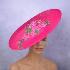 Hello!Welcome to our shop of  365daysCreations product information: Season:All Season Gender:Female Occasion:Party,Wedding,Melbourne cup,Kentucky Derby Material:Sinamay,embroidery With 1.2cm satin headband at the back Color:fuchsia,green Elegant Embroidered Adjustable Hat, Adjustable Embroidered Party Hat, Sinamay Fascinator Hat For Spring, Spring Church Fascinator In Sinamay, Spring Sinamay Fascinator Hat, Spring Church Sinamay Fascinator, Spring Sinamay Fascinator, Sinamay Hat Fascinator For Royal Ascot, Spring Wedding Costume Hats And Headpieces In Sinamay