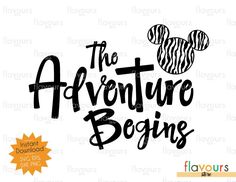 the adventure begins mickey mouse svg cut file