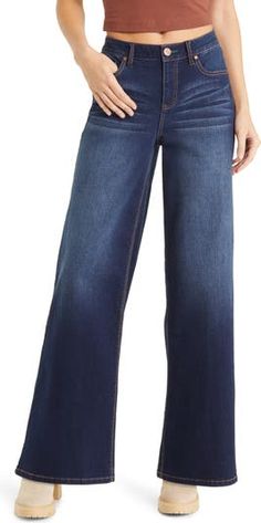 1822 Denim High Waist Wide Leg Jeans | Nordstrom Wide Leg Maternity Jeans, How To Style Wide Leg Jeans, Busbee Style, Style Wide Leg Jeans, High Waist Wide Leg Jeans, Types Of Jeans, Cropped Wide Leg Jeans, Blazer With Jeans, Outfit Combinations