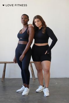 Fierce & Wild 🖤 Saje and Ella are wearing our mix and match essential Black pieces from our Fierce and Wild Collection | New Arrivals! | Essentials Collection | Fierce & Wild Collection | Shop aloha inspired tanks, tees, activewear, and accessories at Love Fitness Apparel - designed with aloha in Hawaii.. Outfit Goals