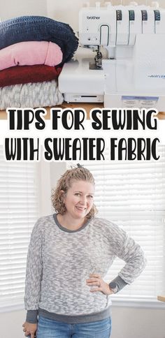 Check out my five top tips for sewing with sweater knit fabric. This cozy fabric can be intimidating, but you can sew amazing winter clothing with sweater fabric using these tips on sewing with sweater knit.