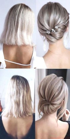 4 kiểu tóc đẹp cho cô dâu tóc ngắn thêm lung linh vào ngày cưới Sanggul Modern, Layers Short, Wedding Hairstyles Medium Length, Classic Updo, Mother Of The Bride Hair, Simple Wedding Hairstyles, Bridal Hair Updo, Bangs Short, Updos For Medium Length Hair