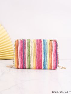 BagForLove - Chic Chain Straw Bag with Twist Lock and Color Block Design Product Description Color Multicolor Type Straw Bag Bag Size Small Strap Type Chain Pattern Type Striped Style Vacation Material PP Size Chart INCH CM Strap Length Bag Length Bag Width Bag Height 46.5 inch 8.5 inch 2 inch 5.7 inch Strap Length Bag Length Bag Width Bag Height 118 cm 21.5 cm 5 cm 14.5 cm Details Pictures Similar Products h2 { text-align: center; } /* æ¢è¡ */ li{ white-space: normal; word-break: break-all; w Purple Details, Chain Pattern, Stylish Shoulder Bag, Funky Fashion, Heart Decorations, Mini Shoulder Bag, Small Decor, Small Crossbody Bag, Bag Bag