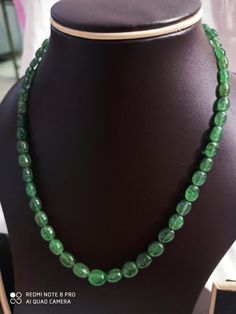 18,16,20'' AAA Natural Green Strawberry Quartz Fine Quality Smooth Oval Beads 4X5- 8X10MM Gemstone adjustable cord Necklace Stone :Natural Green Strawberry Quartz Shape :- Oval 1. Weight :- 111 carat - 18 inch, - Size - 4x5- 6x8mm 2. Weight :- 133 carat - 16 inch, - Size - 5x7- 8x10mm 3. Weight :- 88 carat - 20 inch, - Size - 4x5- 5x7mm Purity :- 100% Natural Gemstone Polish :- Handmade Quality - AAA color - green makes a great gift for your loved ones. It is known as the 'love stone' as the mes Oval Single Strand Beaded Necklace As Gift, Oval Single Strand Beaded Necklace For Gift, Adjustable Gemstone Necklace With Oval Beads, Adjustable Oval Beads Gemstone Necklace, Adjustable Necklace With Gemstone Oval Beads, Adjustable Oval Necklace With Natural Stones, Oval Natural Stone Beads For Gifts, Oval Green Beaded Necklaces For Gifts, Adjustable Oval Necklace With Gemstone Beads