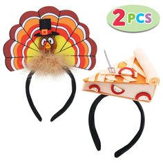 Thanksgiving Hats, Turkey Hats, Turkey Headband, Thanksgiving Accessories, Thanksgiving Headbands, Christmas Headwear, Kids Party Hats, Turkey Costume, Turkey Pie