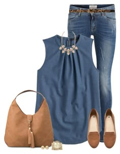 Spring outfit. Jeans Outfit Women Spring, Jeans Outfit Women, Tassel Bag, Outfit Women, Lovely Clothes, Jeans Outfit, Work Fashion, Blue Shirt, Dorothy Perkins