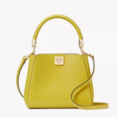 Brand New Yellow Shoulder Bag Or Can Be Also Worn As A Top Handle. Elegant Yellow Bag For Work, Elegant Yellow Workwear Bag, Spring Shopping Satchel With Gold-tone Hardware, Spring Satchel With Gold-tone Hardware For Shopping, Elegant Satchel For Spring Errands, Spring Top Handle Satchel With Gold-tone Hardware, Kate Spade Luxury Bags For Spring, Spring Luxury Kate Spade Shoulder Bag, Classic Kate Spade Bags For Spring