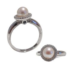 Material: solid sterling silver, Rhodium plated, cubic zirconRequired pearl:6-7mm (the pearl in the picture is 6mm round pearl)Size: adjustable0.9mm pin for half drilled pearl or bead The listed price is only for the setting, without any pearl or beadDISCOUNTS ON LARGE ORDERSGet 10% off for order $50-$99Get 15% off for order $99-$199Get 20% off for order $200-$399Get 25%off for order $400 and moreFor order over 300 dollars will be shipped by FEDEX or TNT for free.All the discounts will be effect Silver Pearl Ring With Prong Setting, Cubic Zirconia Pearl Ring With Halo Setting, Pearl Ring With Halo Setting And Cubic Zirconia, Silver Solitaire Pearl Ring, Silver Round Solitaire Pearl Ring, Silver Diamond Pearl Ring With Halo Setting, White Gold Pearl Ring With Halo Setting For Promise, Silver Pearl Ring With Halo Setting, Diamond White Pearl Ring With Halo Setting