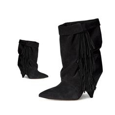 Boots Low-Heels "Fringe" – Pisani Maura Party Boots With Fringe And Pointed Toe, Pointed Toe Party Boots With Fringe, Chic Fringe Boots For Winter, Chic Fringe Boots For Party, Leather Fringe Boots For Fall, Leather Pointed Toe Boots With Fringe, Winter Fringe Ankle Boots, Winter Dress Shoes, Boots With Fringe