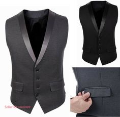 Product description Material : cotton blend fastening: single breasted Style: slim vest,business gentleman, business formal color: black  grey Size: M  L  XL XXL   Pacakge: 1*vest Please choose the exact size of each body part measured by Centimeters.(1 inch=2.54cm) Size reference table Asian size  Length(cm) Bust(cm) shoulder(cm) M 58 84 36 L 60 92 37 XL 62 96 38 2XL 64 100 39 Notes: 1, Please allow slight (±2cm)manual measurement deviation for the data Payment we only accept payment by paypal Gray Sleeveless Vest For Formal Occasions, Gray Fitted Vest For Business, Fitted Gray Vest For Business, Elegant Black Cotton Blazer, Gray Tailored Vest For Business, Elegant Tailored Gray Vest, Party Fits Casual, Classic Gray Formal Vest, Elegant Slim Fit Single-breasted Vest