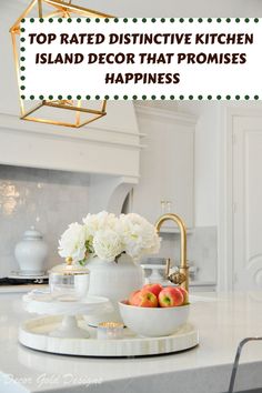 the top rated distinctive kitchen island decor that promotes happiness is featured in this postcard