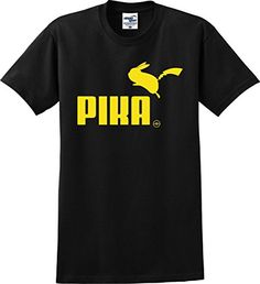 Pikemon PIKAchu PUMA Parody T-Shirt (S-4X) (XX-Large, Black) – Pokemon Tshirt for Men Pokemon Shirt Vinyl, Pikachu Tshirt Design, Pokemon Tshirt Design, Pokemon Tshirt, Pokemon Go T Shirt, Pikachu Shirt, Shirt Decals, Pokemon T, Tshirt For Men